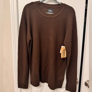 Eddie Bauer Men's Dark Brown Crewneck Sweater L